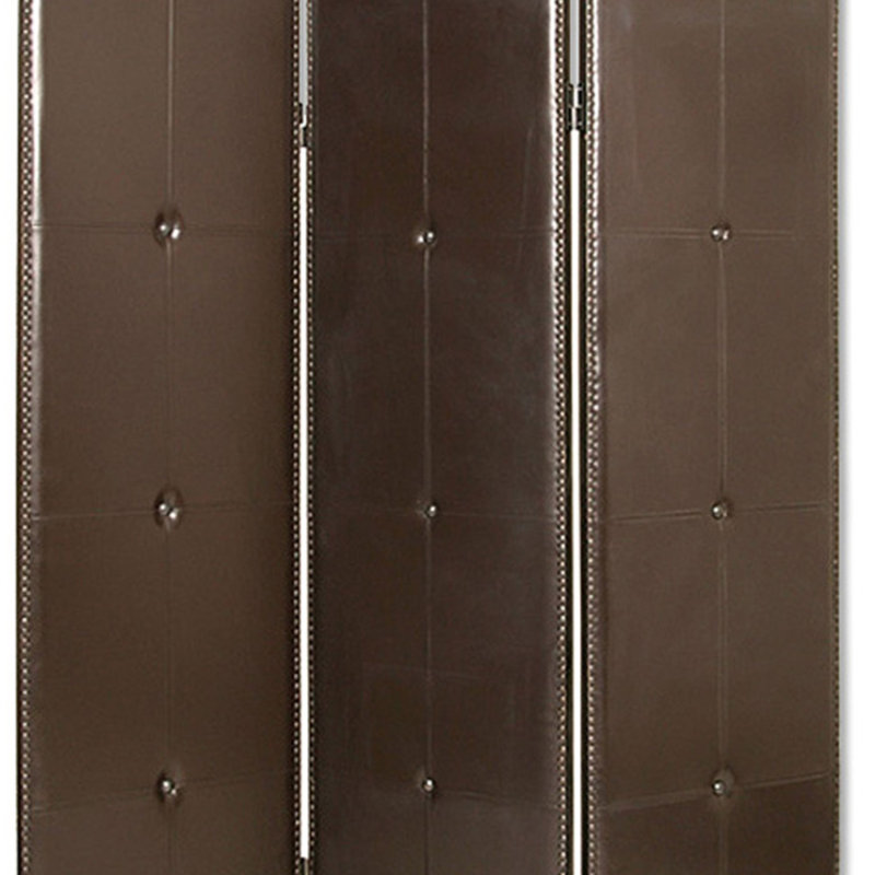 Écran en similicuir brun Andress 60 "X 72"