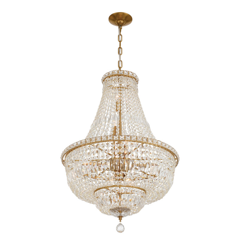 Sansom 22'' Aged Brass Chandelier