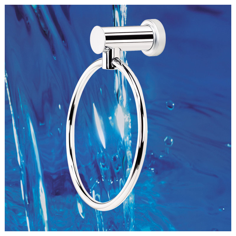 Infinity Wall Mounted Towel Ring, Polished Chrome