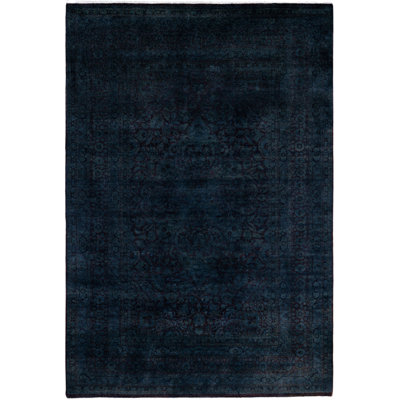 Overdyed One-of-a-Kind 6' 3" X 9' 3" Hand Knotted Area Rug