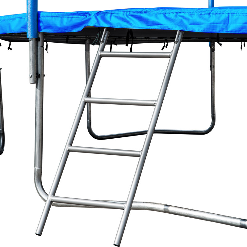 Sapphome Round Backyard Trampoline with Safety Enclosure, Blue