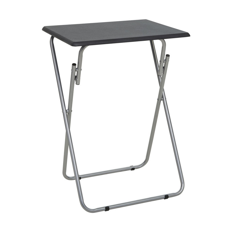 Miles 48cm Square Adjustable Folding Table, Black