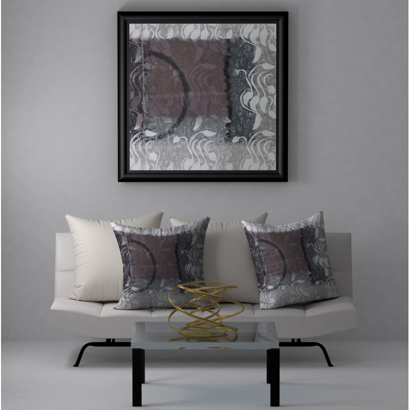 Abstract Reversible Throw Pillow, 24" x 24"