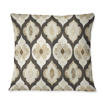 Coussin Beige Modern Trellis VII - Modern