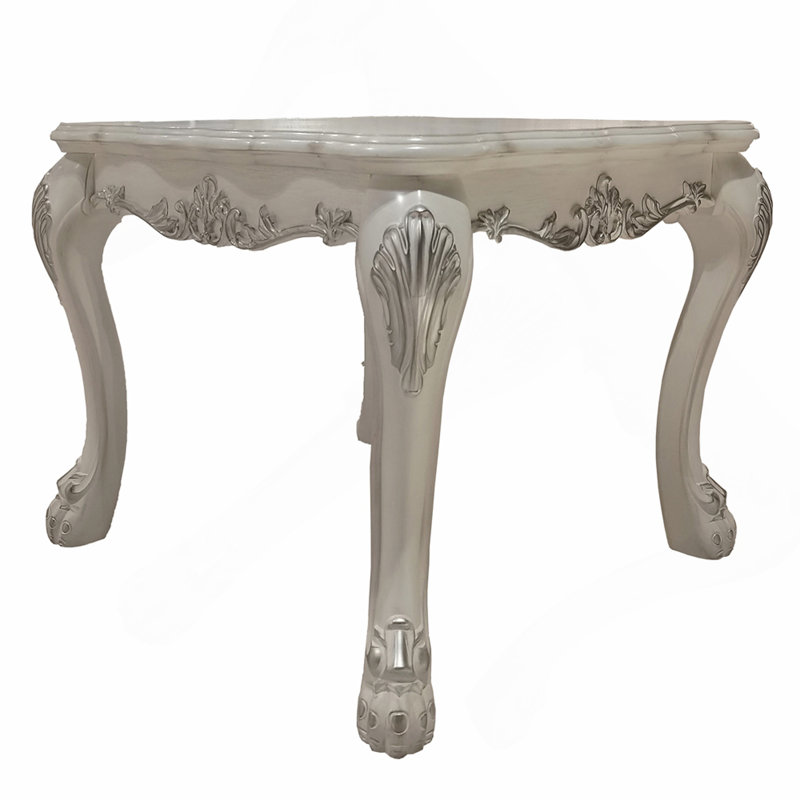 Table de bout blanche avec pattes
