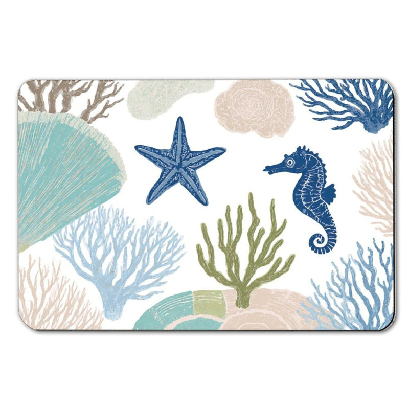 Tapis de bain Deep-Sea Animal Diatom Diatom, 16 X 24, Diatomée, Bleu/rose clair