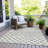 Machine Washable Indoor/Outdoor Xhevrie Gray Rug-2107573024