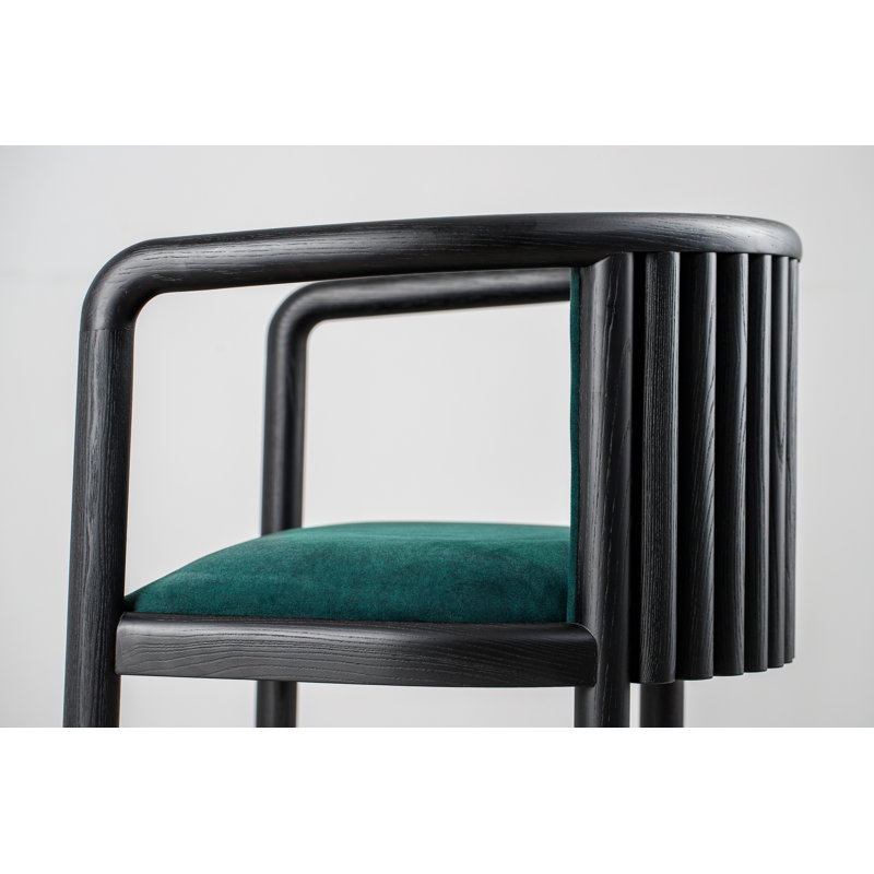 Alton Dining Chair, Matte Black, Teal