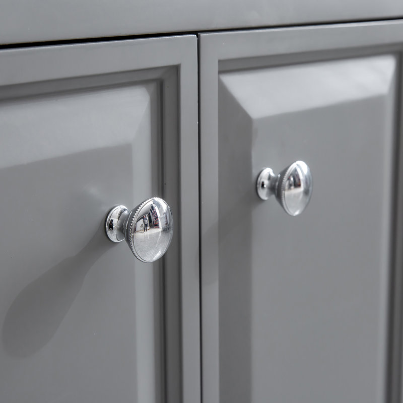 Palace 72'' W Double Vanity, Cashmere Gray, Polished Chrome