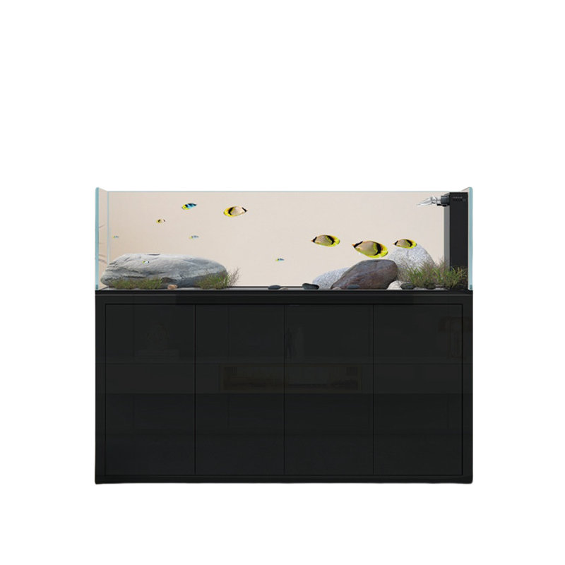 Réservoir d'aquarium rectangulaire simple et moderne Eco, Noir, noir, noir, noir