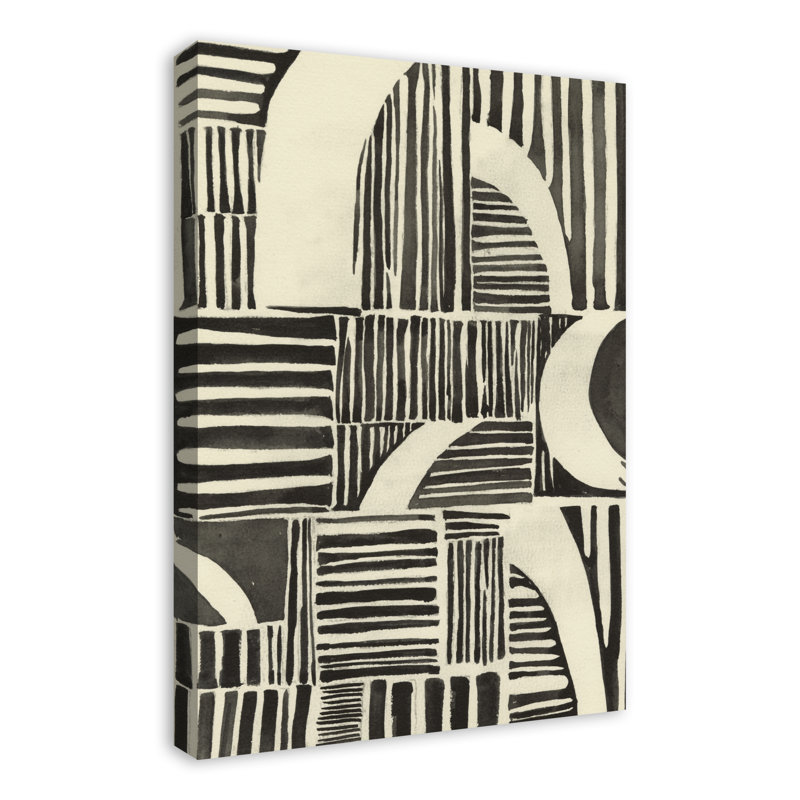 Neutre lignes abstraites - peinture, Toile tendue, H 30 po x l 20 po x P 1,25 po