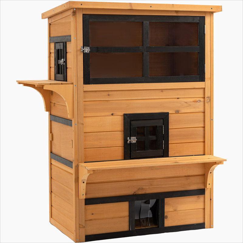 Maison de chat polyvalente pour l'extérieur avec plusieurs fonctions de divertissement pour les amis félins