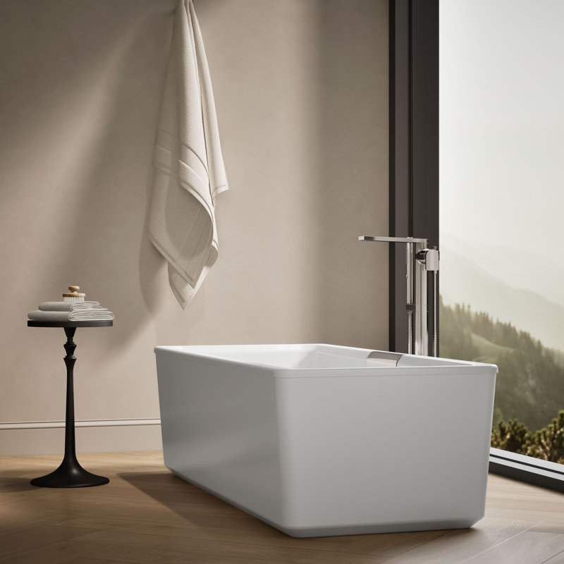 Volute 63 In. X 28-3/8 In. Freestanding Bath With Shroud