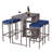 Aldonna 4 - Person Patio Dining Set Rectangular Table with Cushions Included-904989764-904989819