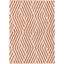 Tapis extérieur lavable géométrique orange et blanc HomeRoots 5 pi x 8 pi