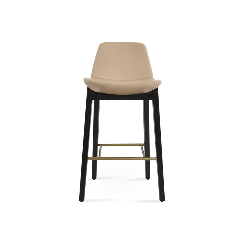 Pera HB Wood Bar & Counter Stool, Bar Stool (29" Seat Height), Bone PPM