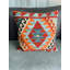 Crawfordville Geometric Orange Sqaure Throw Cushion Cover