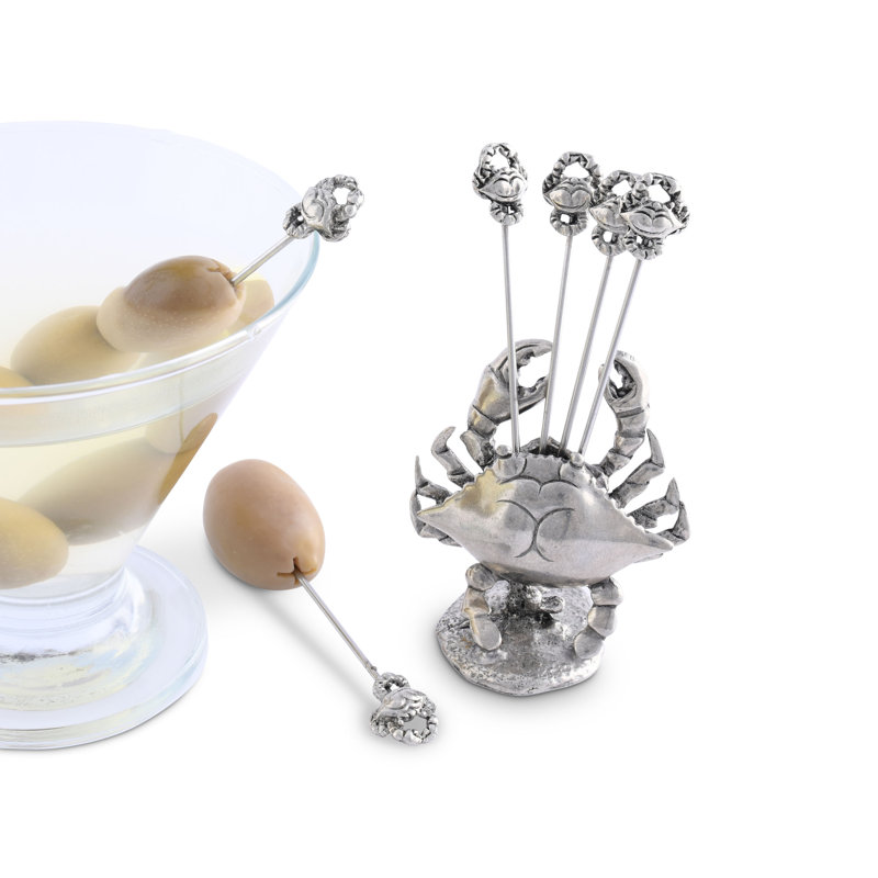Sea and Shore Pewter Crab Cheese Marker