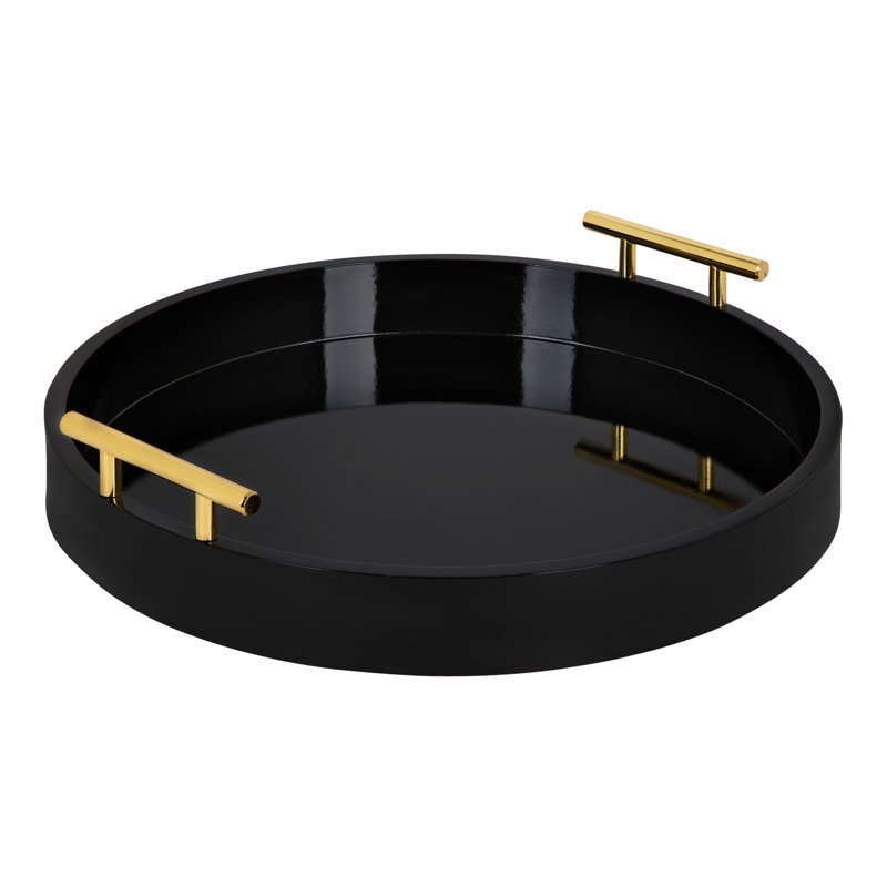 Plateau Norvan, Diamètre de 15,5 po, Noir / doré