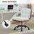 Velvet Upholstered Armless Office Chair with Metal Frame -21776576