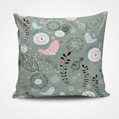 Abstract Bloom Cotton Blend Pillow Cover
