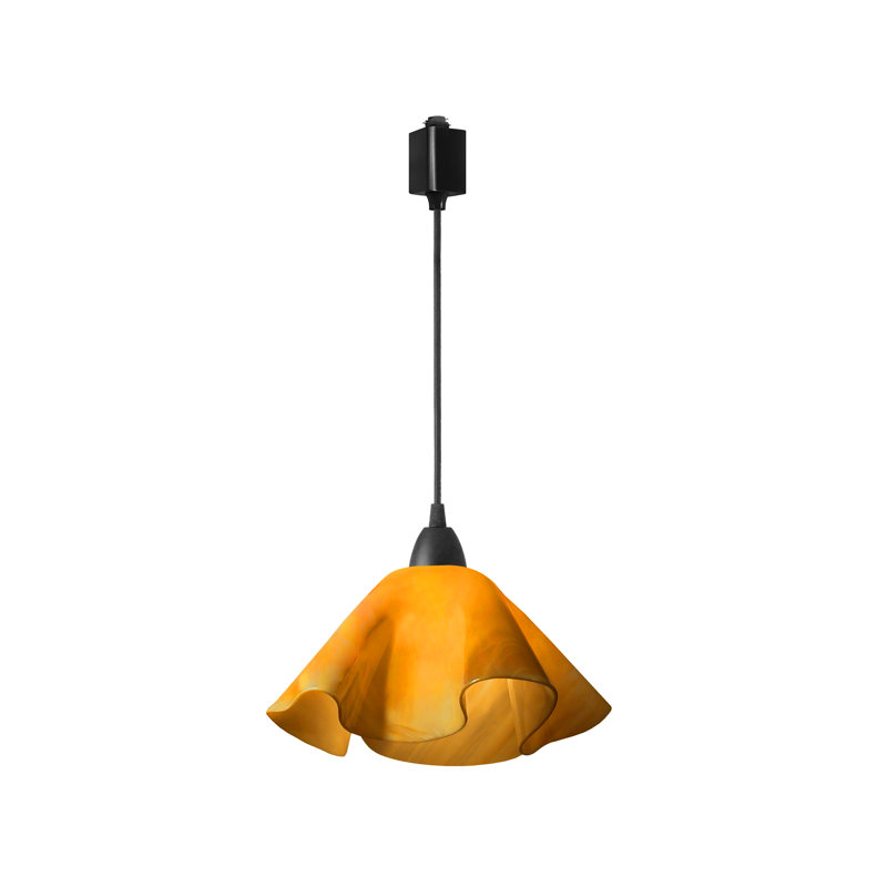 Luminaire suspendu Dale, Grand, Noir, Ambre jaune