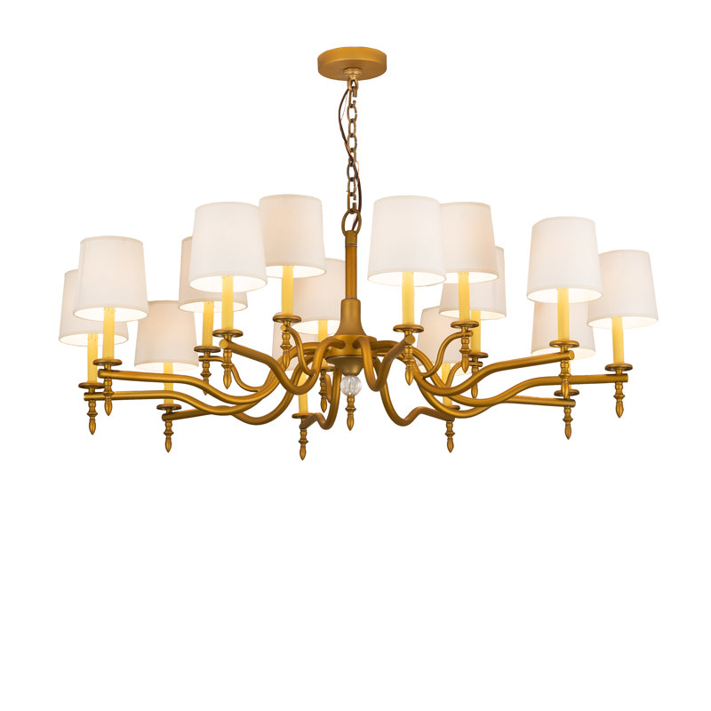 Lustre classique à 15 lumières de style bougie Jeries