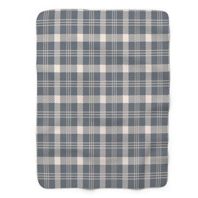 Coral Stone Plaid - 1 Piece Premium Sherpa Blanket
