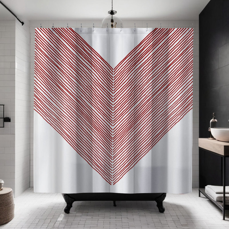 Rideau de douche Coco, Rouge