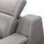 Canapé modulaire inclinable symétrique en cuir véritable Harihar