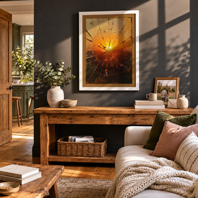 Solar Burst Geometric - Framed Print