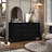  Solid Wood 6 Drawer Dresser - Black