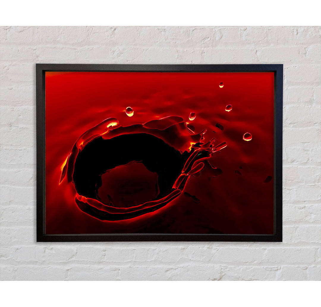 Red Water Splash - Einzelner Bilderrahmen Kunstdrucke auf Leinwand