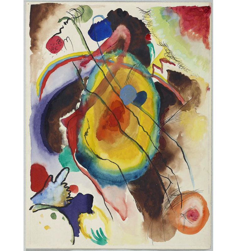 «Design for a Mural for Edwin R. Campbell» par Wassily Kandinsky, reproduction d'art sur toile tendue avec châssis