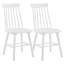 Ensemble de deux chaises d'appoint à dossier Windsor en bois massif blanc