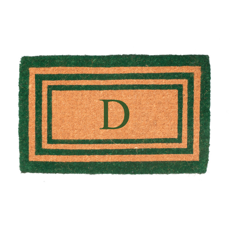 Tapis de porte d’extérieur en forme de fait main rectangulaire Stansfield, Rectangle 2 pi x 3 pi 3 po, D