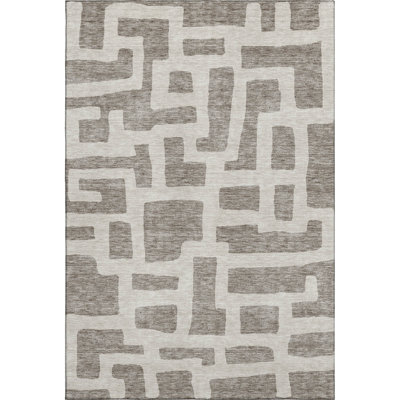 Premium Machine Washable Prisco Taupe Rug