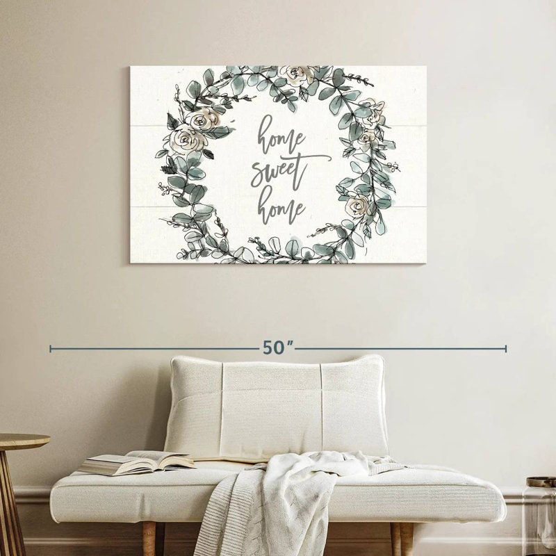 Tergel Modern Farmhouse Home Sweet Home, H 26 po x l 39 po