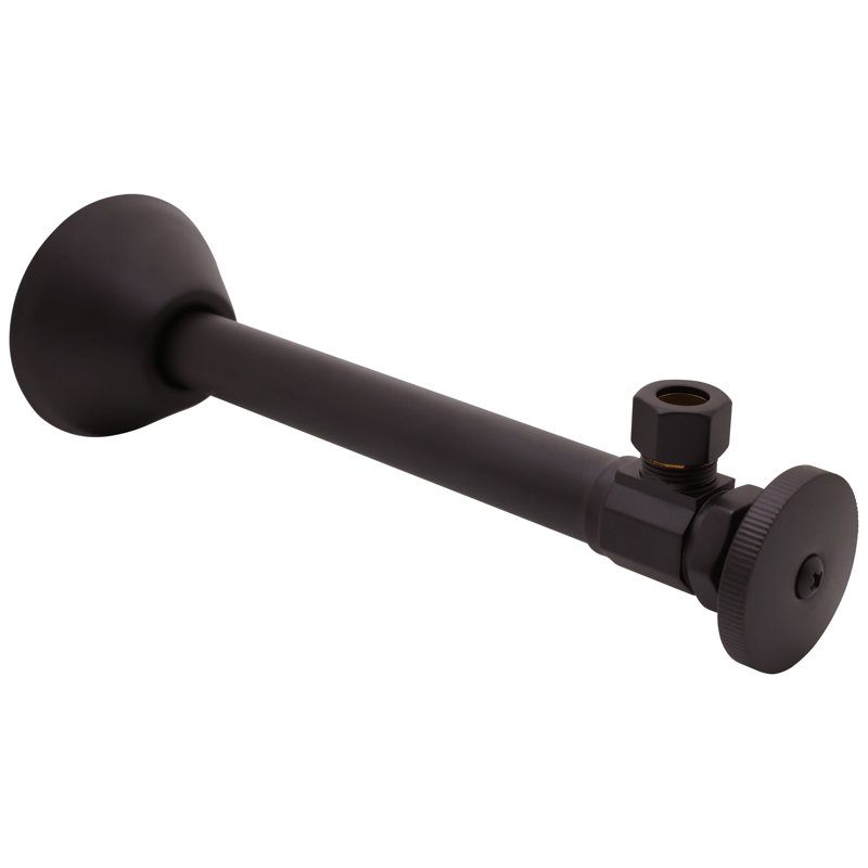 Soupape d'arrêt à poignée ronde à angle, sueur en cuivre 1/2 po x sortie de compression de 3/8 po de diamètre extérieur