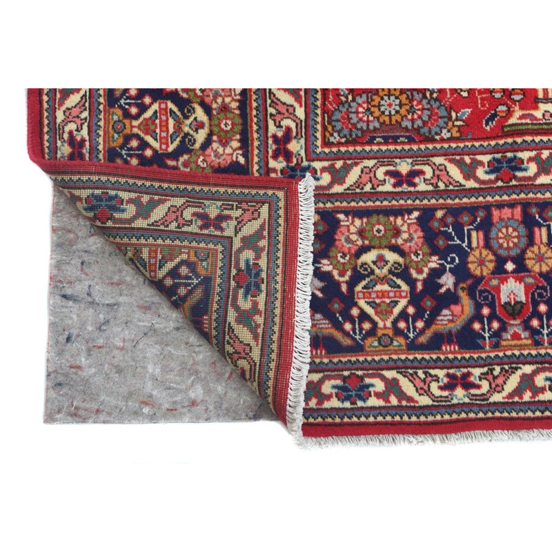 Tapis unique rouge à motif oriental 10X13