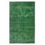 Tapis vert en laine turque fabriqué à la main 6,6 x 10,7 pi