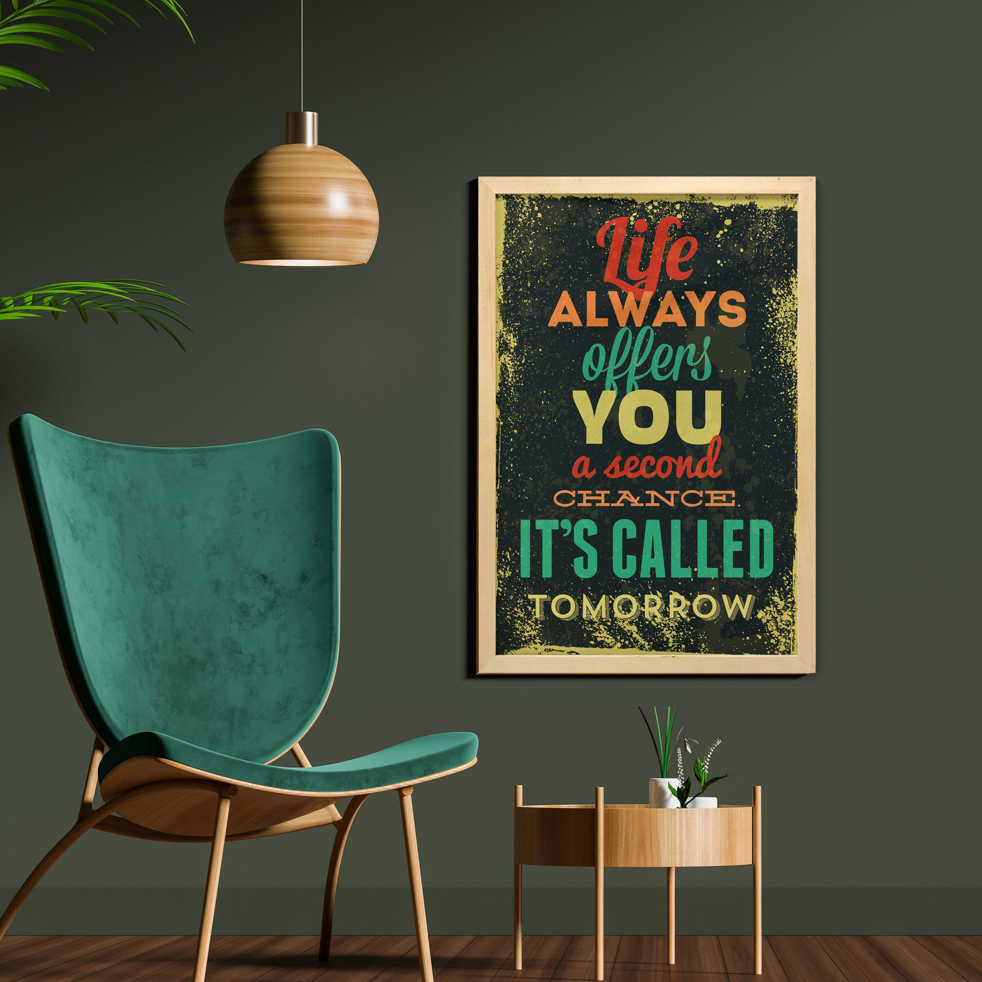 Swono Blechschild "Life Always Offers You A Second Chance" – 30,5x20,3 Cm, Vintage-Design, Für Wanddekoration