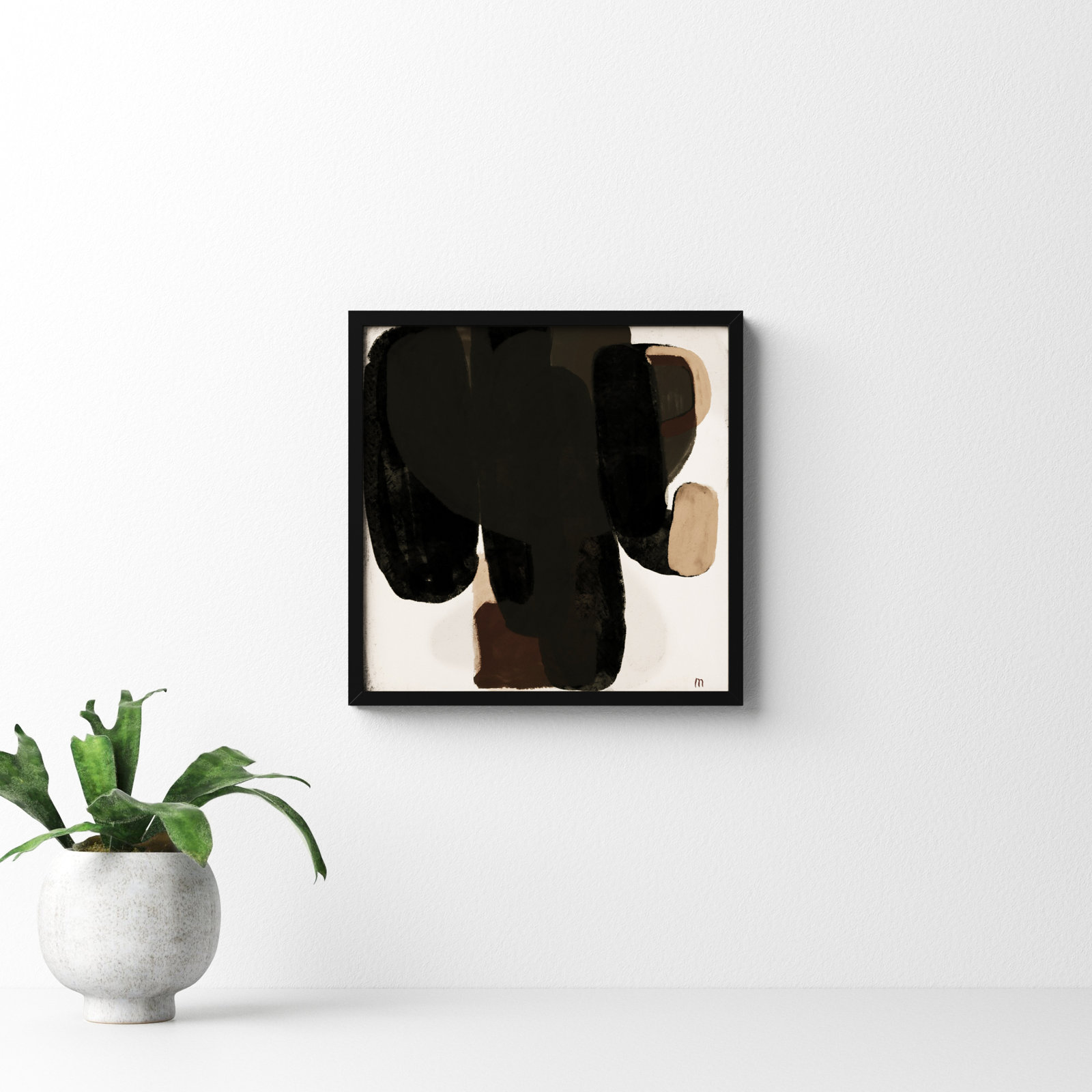 Abstract No. 2 Print, Black, 16" H x 16" W x 1.25" D