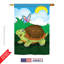 Drapeau maison en polyester 2 côtés turtle-18886990