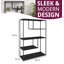 Aaban 126cm H x 85cm W Metal Book Display Bookcase