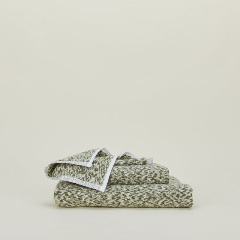Space Dye Terry Hand Towel, Bath Towel - 1 Pack, Olive/Sage