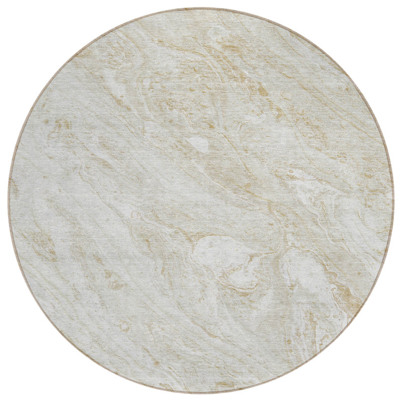 Tapis beige rond 8 po