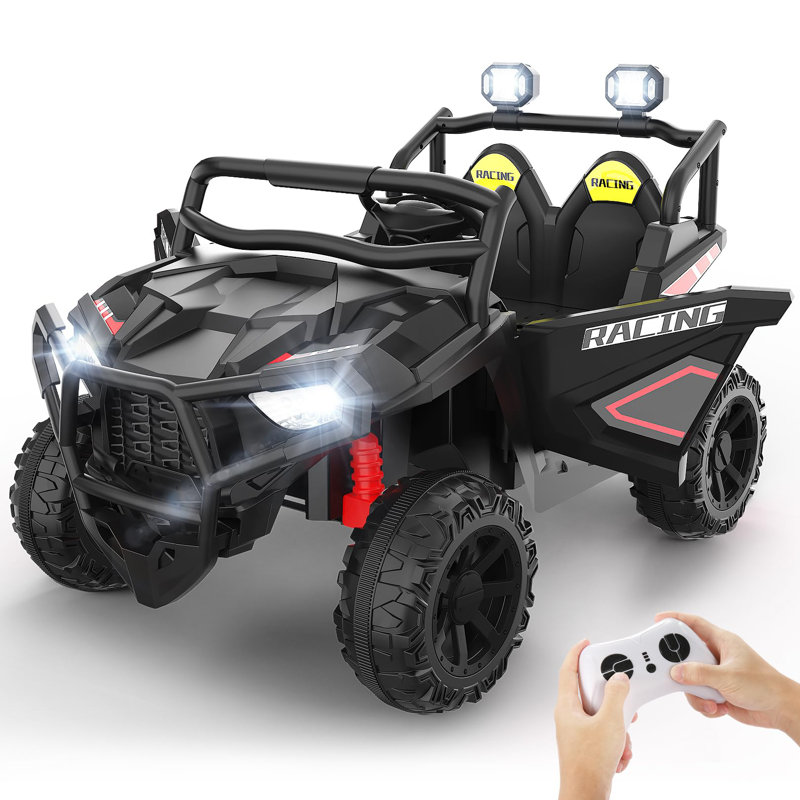 Voiture Alex 2 places 24V Alex, UTV pour enfants, roues électriques avec télécommande, véhicule électrique multifonction, noir