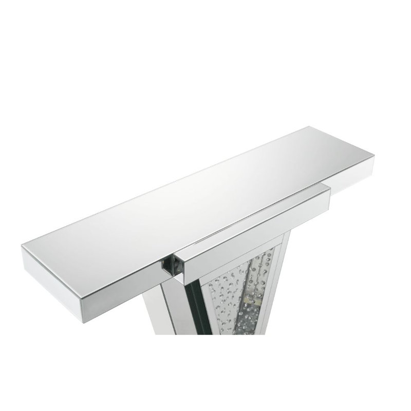 Sonakshi 47'' Glass Top Console Table