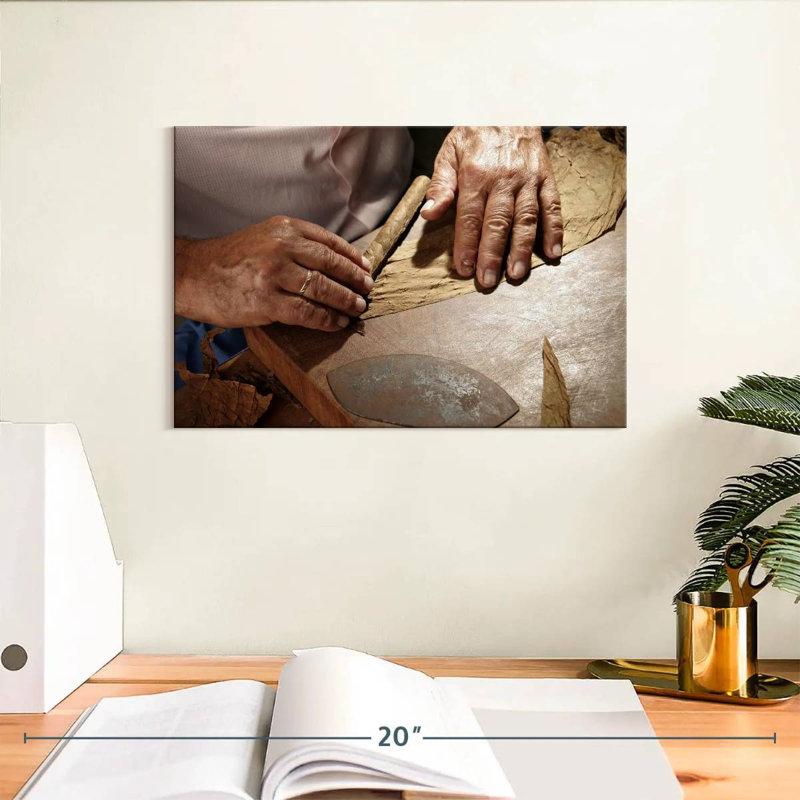 Cigar Making, 8" H x 12" W